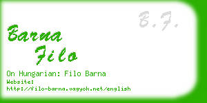 barna filo business card